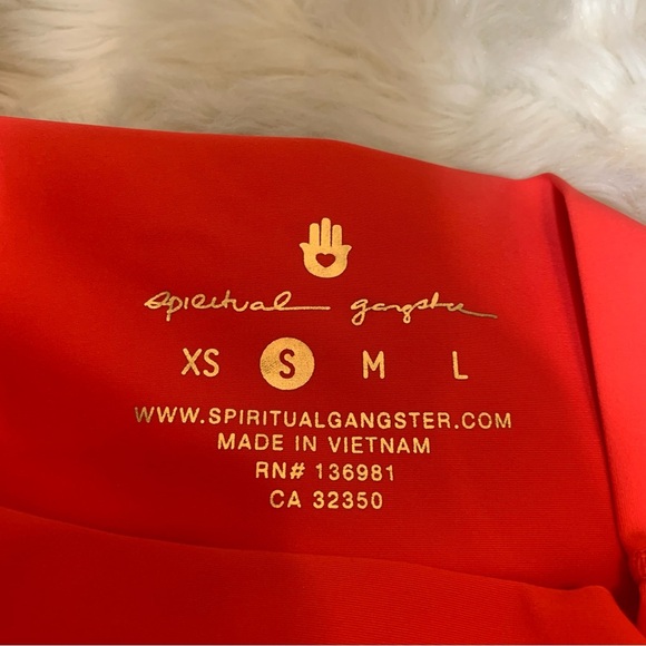 Spiritual Gangster Red Rainbow Stripe High Waist 7/8 Legging - Picture 6 of 10